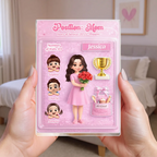 Mom's Litte World - Personalized Acrylic Block Plaque - Heartfelt Gift For Mom, Grandma