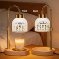 First Mom Now Grandma Custom Birth Flower - Personalized Candle Warmer Lamp