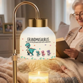 Grandmasaurus And Kids Cartoon Dinosaurs - Personalized Candle Warmer Lamp - Mother's Day Gift For Grandma