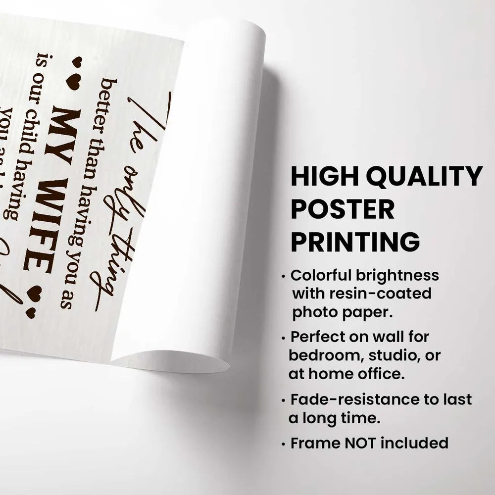 Family Heart Hands The Only Thing Better Than Having You As My Wife - Personalized Poster - Mother's Day Gift For Wife