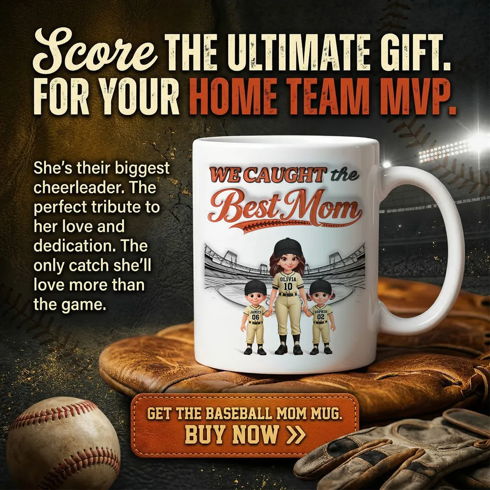 We Caught The Best Mom Baseball 2D Flat - Personalized Mug - Mother's Day Gift For Baseball Mom