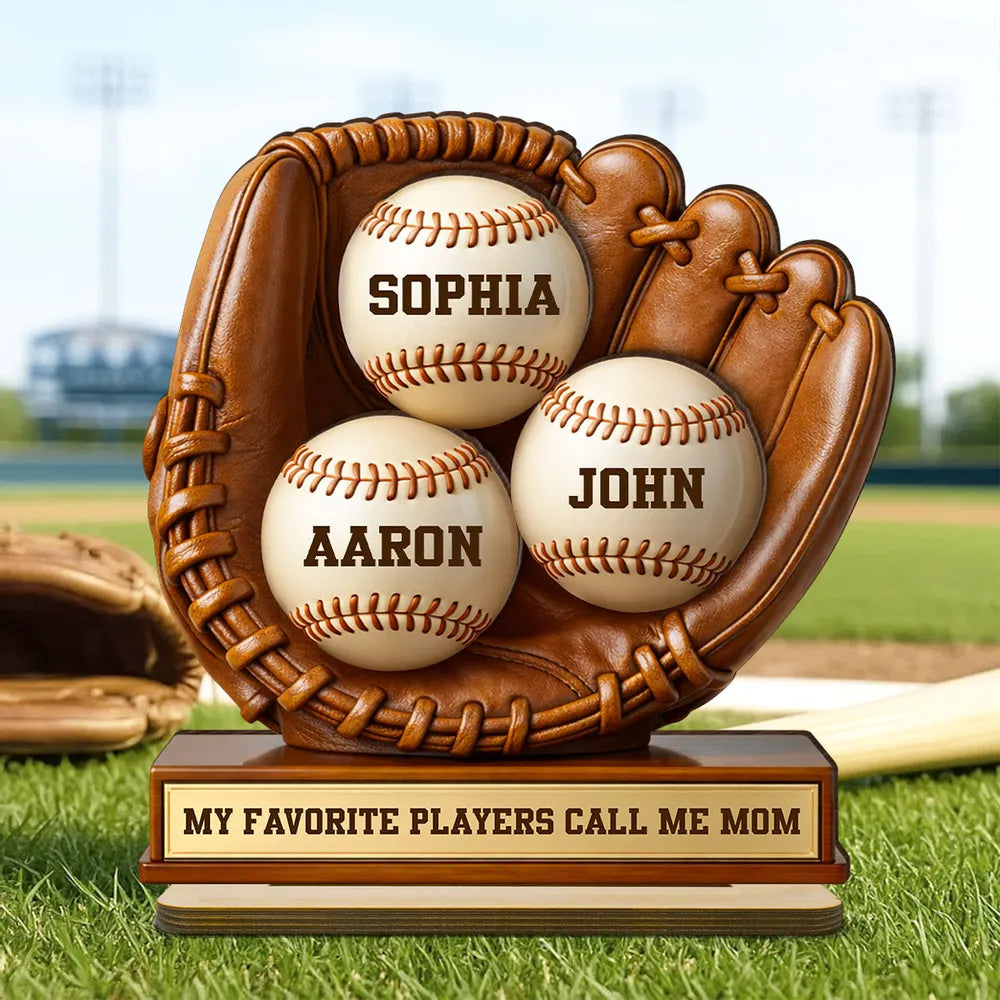 My Favorite Players Call Me Mom - Personalized Wooden Plaque - Sentimental Keepsake, Mother's Day Gift for Mom, Wife