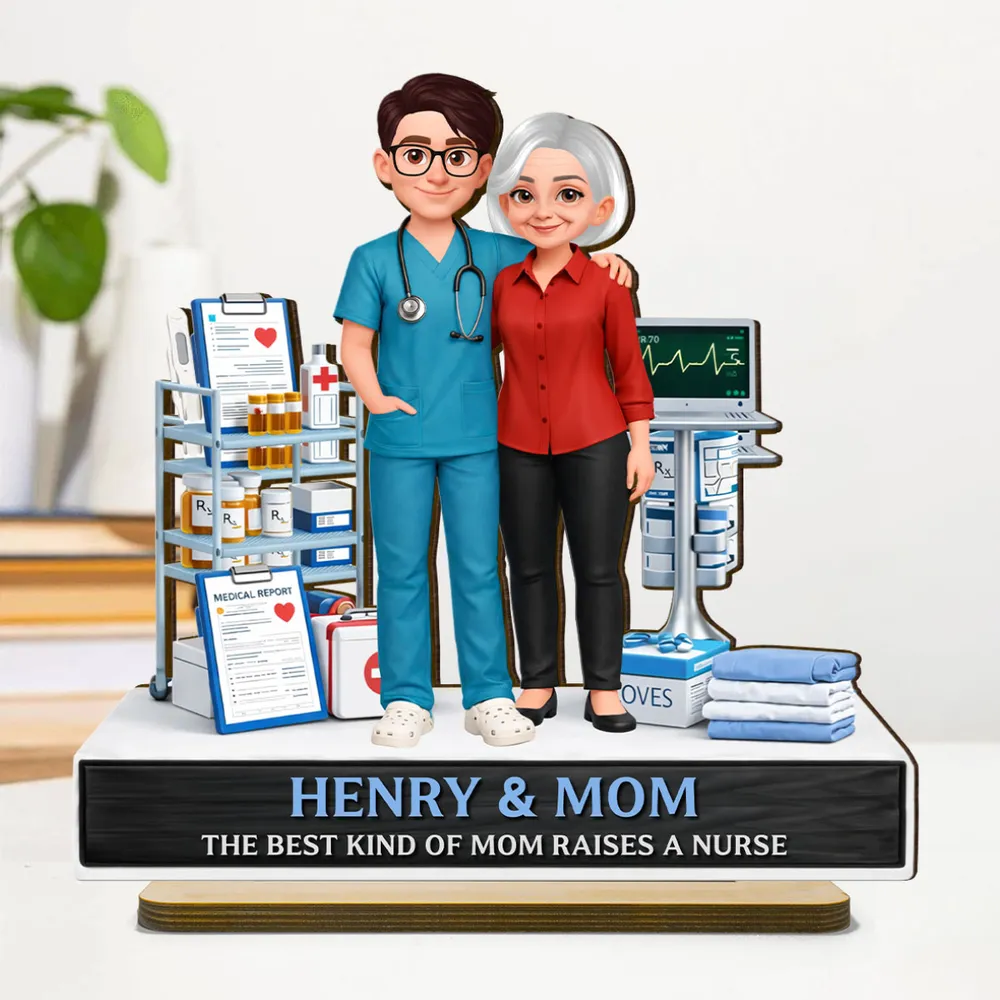 The Best Kind Of Mom Raises A Nurse - Personalized Wooden Plaque