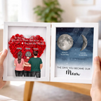 To Us You Are The World Mom - Personalized Flower Shadow Box