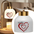Grandma Mom Heart Custom Kids Names - Personalized Candle Warmer Lamp - Gift For Grandma, Mom