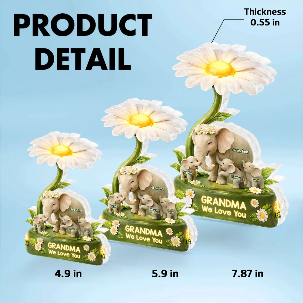 Grandma We Love You - Personalized Acrylic Block Plaque - Gift For Mom, Grandma