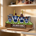 Together We Make A Winning Team Football Family - Personalized Wooden Plaque - Gift For Mom, Dad, Family