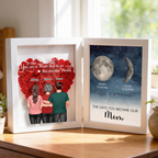 To Us You Are The World Mom - Personalized Flower Shadow Box
