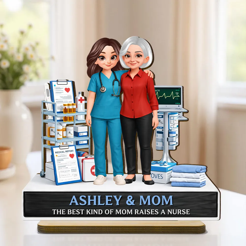 The Best Kind Of Mom Raises A Nurse - Personalized Wooden Plaque