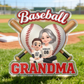 Little Sluggers Crew Baseball Grandma - Personalized Acrylic Block Plaque - Mother's Day Gift For Grandma, Mom