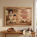 Behind Every Baseball Player Is A Baseball Mom - Personalized Poster - Mother's Day Gift For Baseball Mom