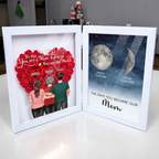 To Us You Are The World Mom - Personalized Flower Shadow Box