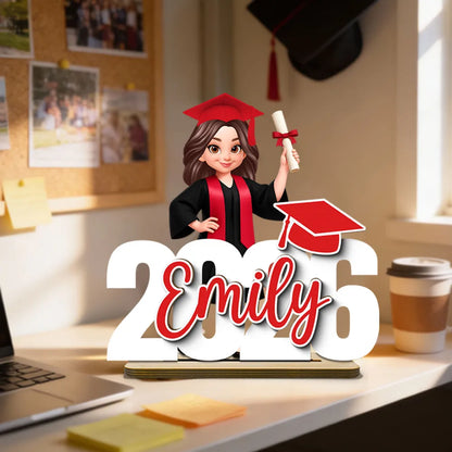 Class Of Graduation Senior - Personalized 2-Layered Wooden Plaque - Gift For Graduation Day, Graduation Gift, Keepsake