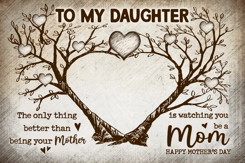 To My Daughter Happy Mother's Day Tree Of Life Custom Kids Names - Personalized Poster - Mother's Day Gift For Daughter