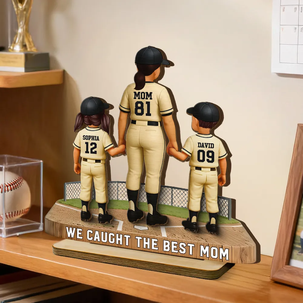 Mommy's Baseball Dream Team - Personalized Wooden Plaque - Mother's Day Gift For Baseball Mom