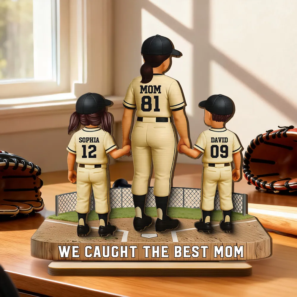 Mommy's Baseball Dream Team - Personalized Wooden Plaque - Mother's Day Gift For Baseball Mom