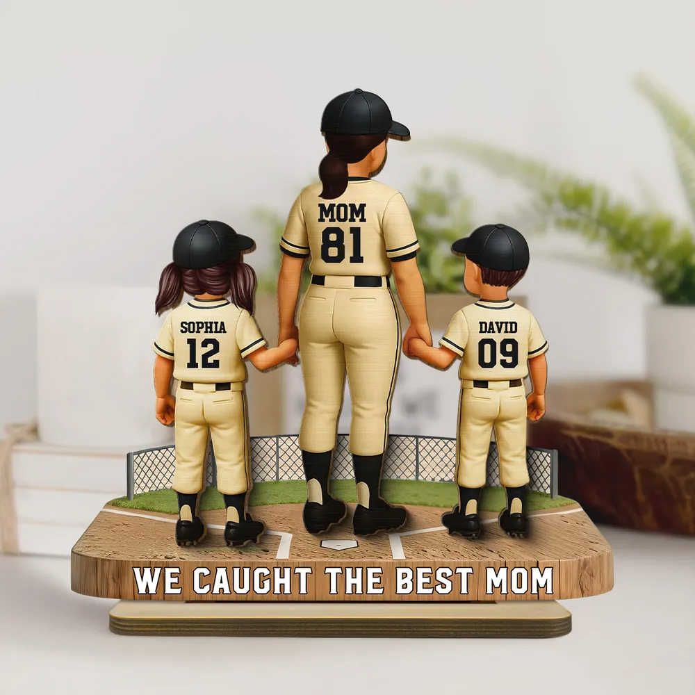 Mommy's Baseball Dream Team - Personalized Wooden Plaque - Mother's Day Gift For Baseball Mom