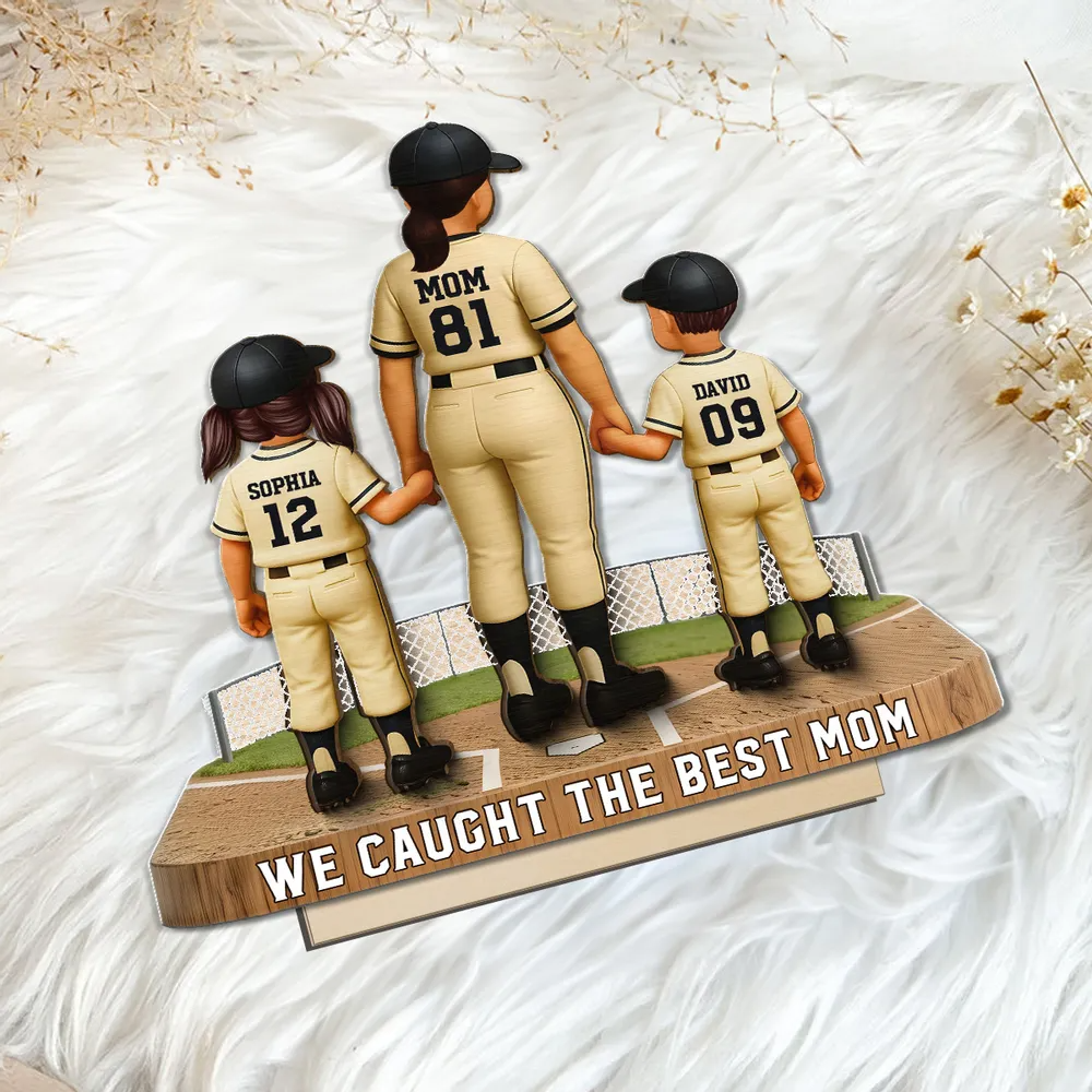 Mommy's Baseball Dream Team - Personalized Wooden Plaque - Mother's Day Gift For Baseball Mom