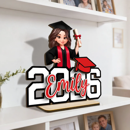 Người Yêu Sách - Book Worm - Tấm Gỗ Đứng Cá Tính 