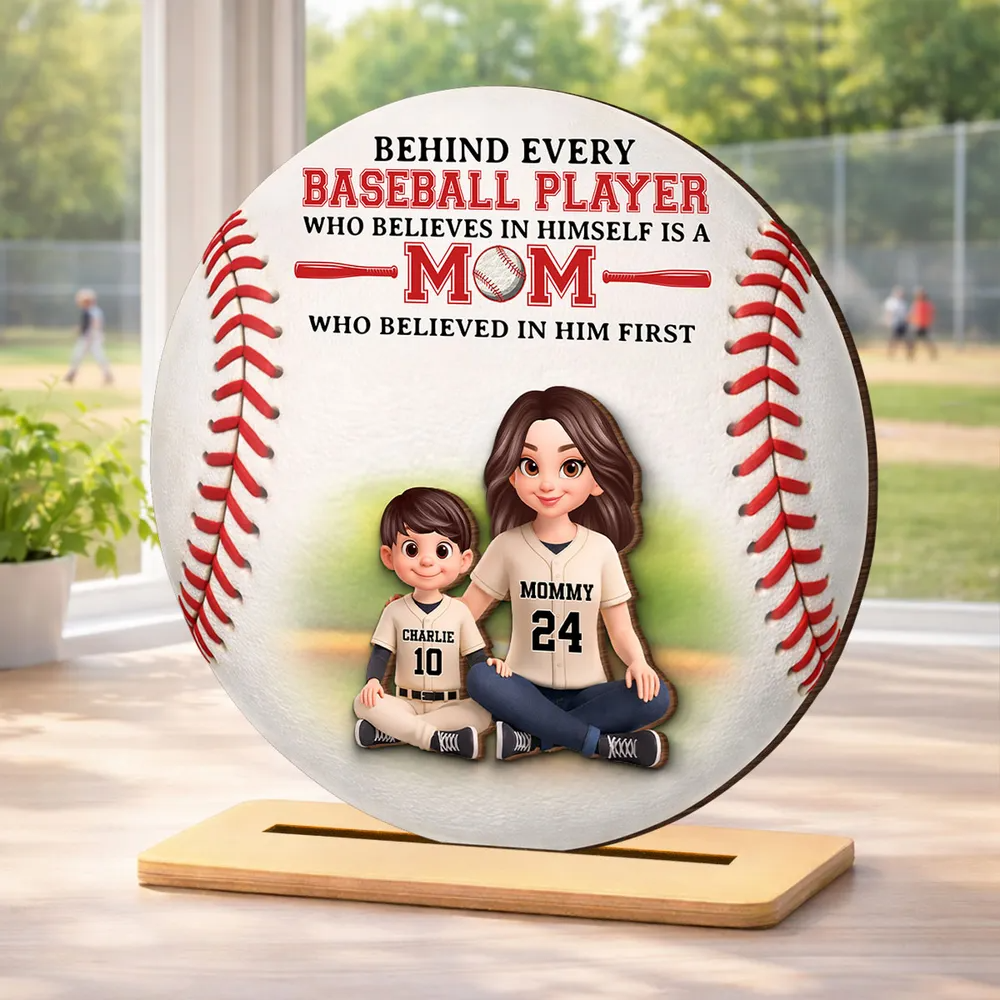 Gia Đình - Nana Sunflower - Bảng Gỗ 2 Lớp Có Chân Đế Cá Tính 