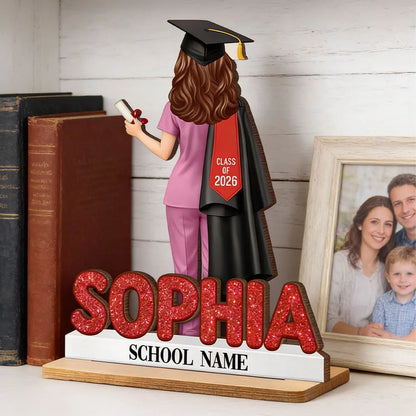 Người Yêu Sách - Book Worm - Tấm Gỗ Đứng Cá Tính 