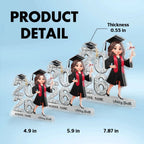 Shiny Effect Class Of 2026 2027 Senior 2D Flat - Personalized Acrylic Block Plaque - Graduation Gift For Graduates, Daughter, Son
