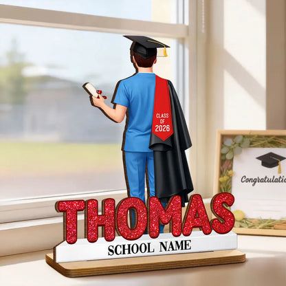 Người Yêu Sách - Book Worm - Tấm Gỗ Đứng Cá Tính 