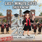 Shiny Effect Class Of 2026 2027 Senior 2D Flat - Personalized Acrylic Block Plaque - Graduation Gift For Graduates, Daughter, Son