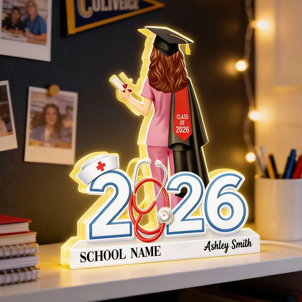 Graduation Gift Nurse Senior - Personalized Light Box - Graduation Gift For Seniors, Daughter, Son, Grandkids