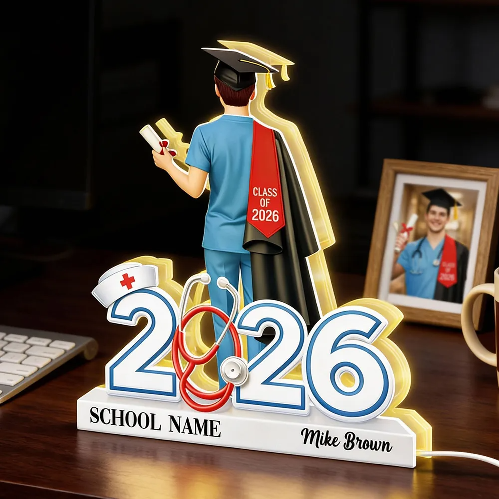 Graduation Gift Nurse Senior - Personalized Light Box - Graduation Gift For Seniors, Daughter, Son, Grandkids