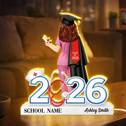 Graduation Gift Nurse Senior - Personalized Light Box - Graduation Gift For Seniors, Daughter, Son, Grandkids
