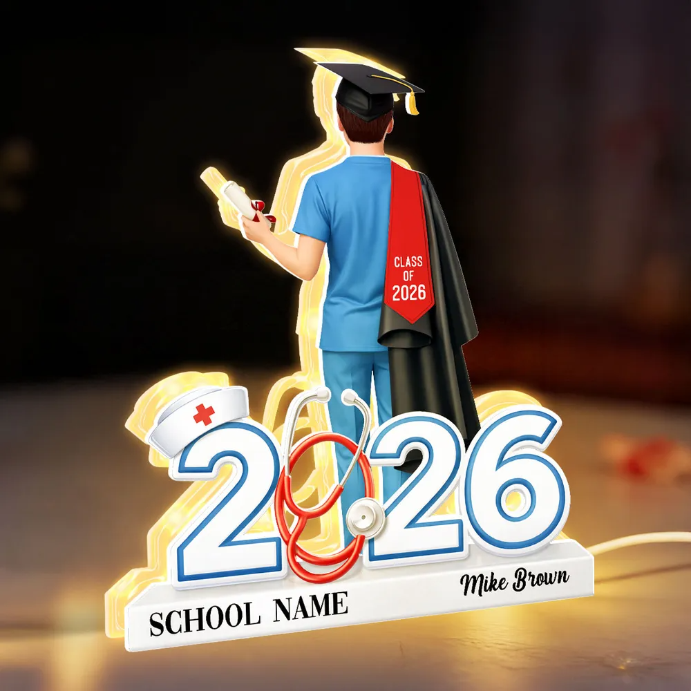 Graduation Gift Nurse Senior - Personalized Light Box - Graduation Gift For Seniors, Daughter, Son, Grandkids