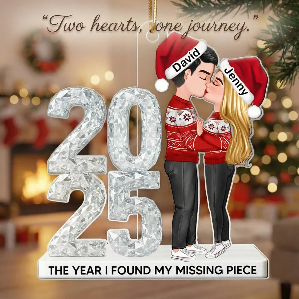 3D Shining Effect Couple Together Since - Personalized Acrylic Ornament - Heartwarming Christmas Gift For Him, For Her, For Couple