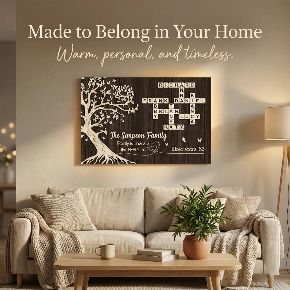 Family is Where the Heart is - Personalized Poster - Sentimental Gift for Loved Ones