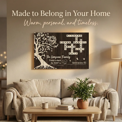 Family is Where the Heart is - Personalized Poster - Sentimental Gift for Loved Ones