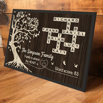 Family is Where the Heart is - Personalized Poster - Sentimental Gift for Loved Ones