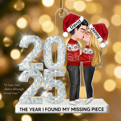 3D Shining Effect Couple Together Since - Personalized Acrylic Ornament - Heartwarming Christmas Gift For Him, For Her, For Couple