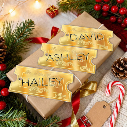 Polar Express Ticket Custom Name - Personalized Acrylic Ornament - Christmas Gift For Kids