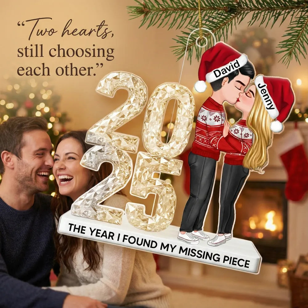 3D Shining Effect Couple Together Since - Personalized Acrylic Ornament - Heartwarming Christmas Gift For Him, For Her, For Couple