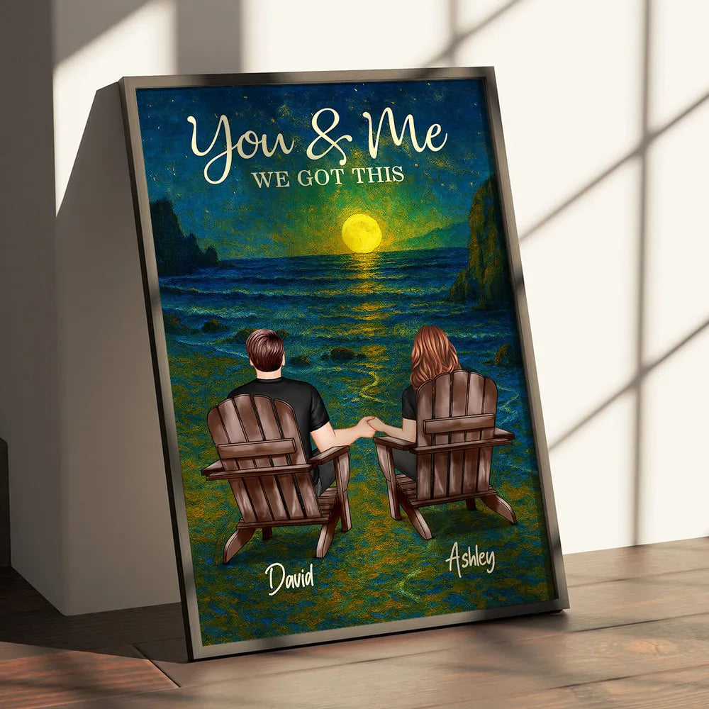 Starry Night Eternal Love Couple - Personalized Poster - Gift for him, Gift for her