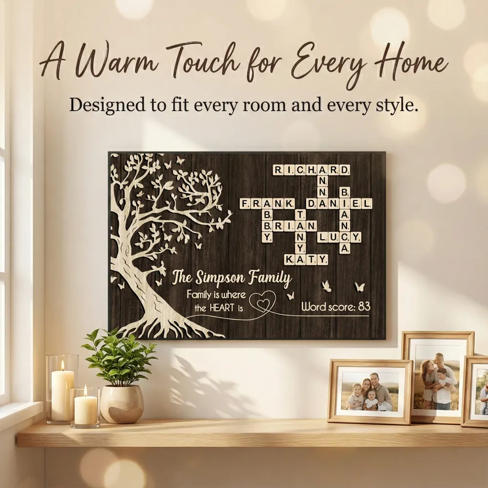 Family is Where the Heart is - Personalized Poster - Sentimental Gift for Loved Ones