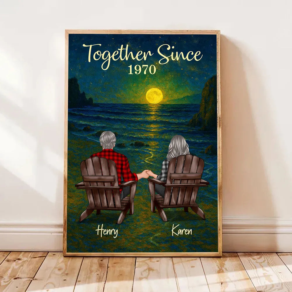 Starry Night Eternal Love Couple - Personalized Poster - Gift for him, Gift for her