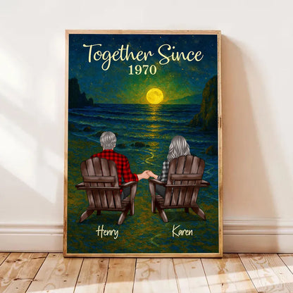 Starry Night Eternal Love Couple - Personalized Poster - Gift for him, Gift for her