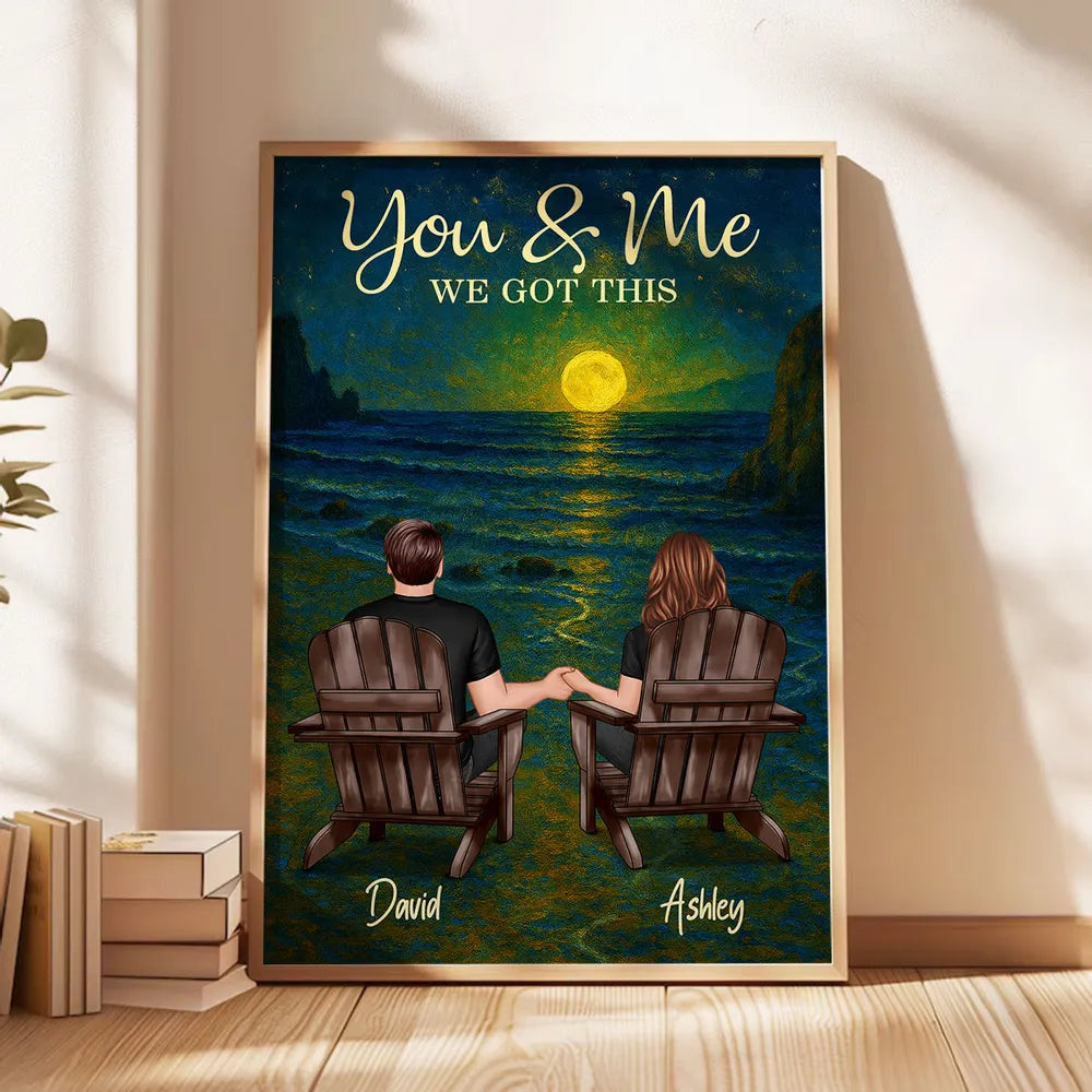 Starry Night Eternal Love Couple - Personalized Poster - Gift for him, Gift for her