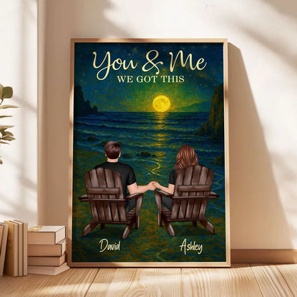 Starry Night Eternal Love Couple - Personalized Poster - Gift for him, Gift for her