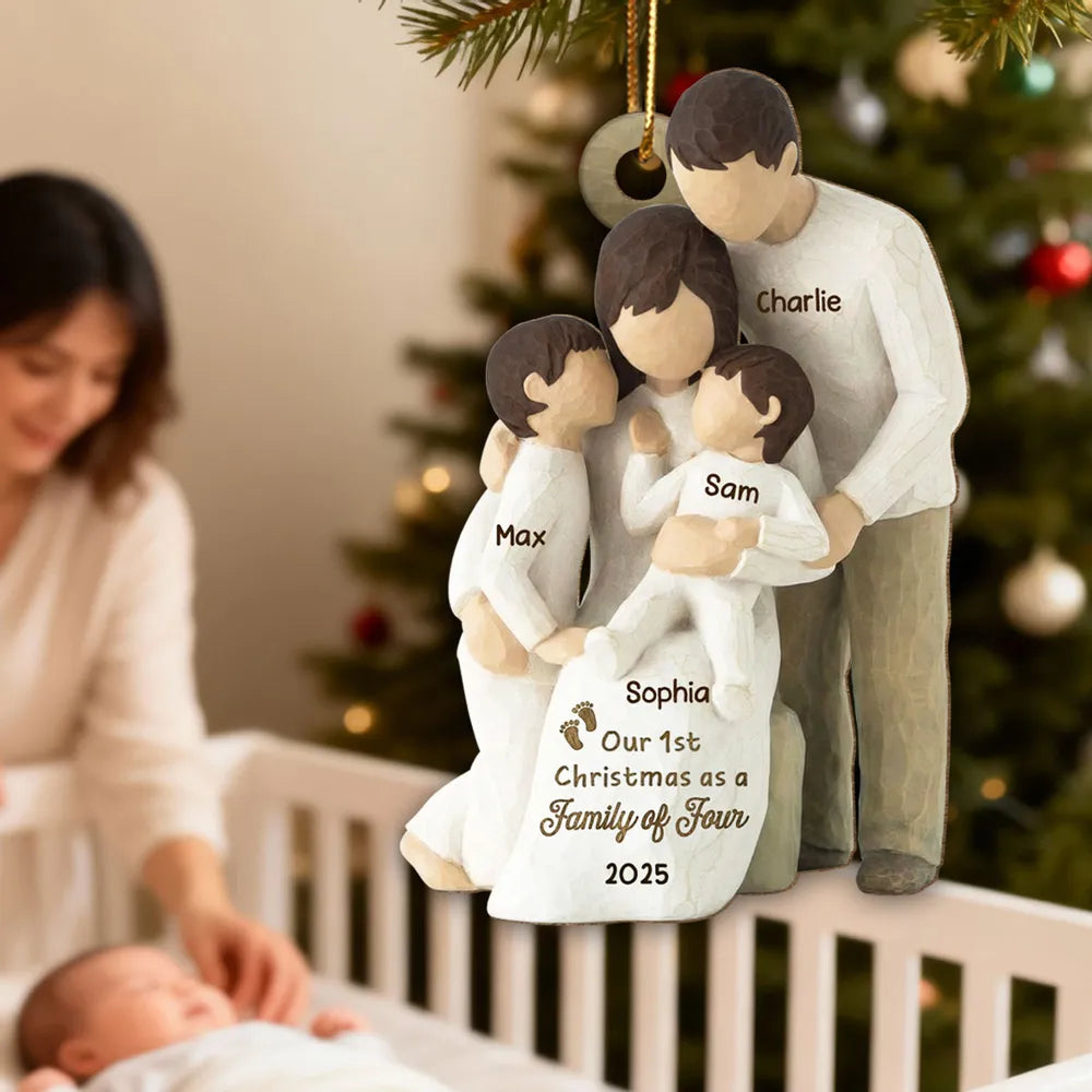 Gia Đình - Hồng Y Mẹ Bố Bà Ông Nội Hồng Y Vòng Tròn Trang Trí