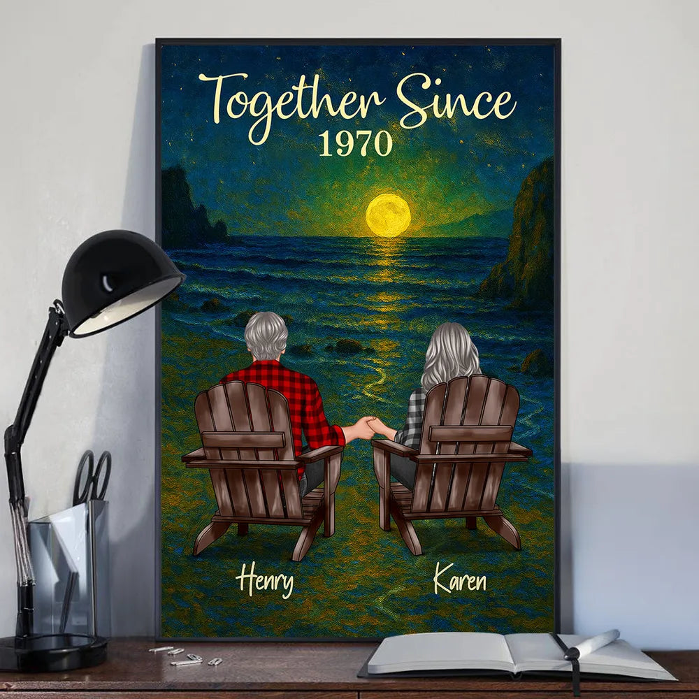 Starry Night Eternal Love Couple - Personalized Poster - Gift for him, Gift for her