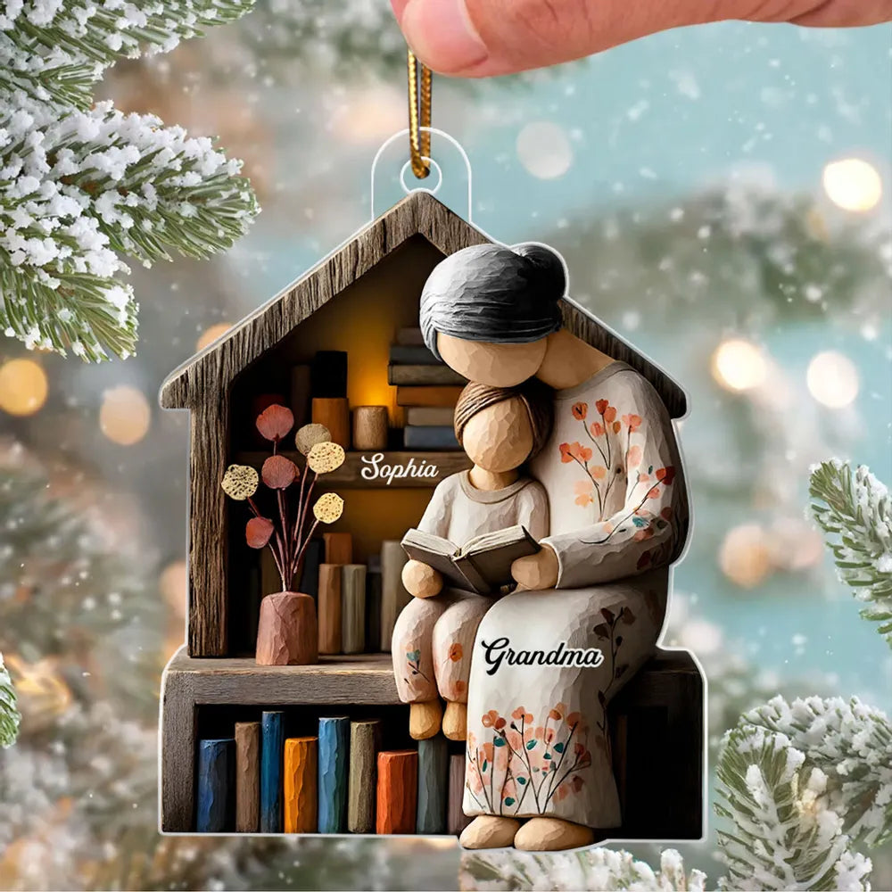 Gia Đình - Hồng Y Mẹ Bố Bà Ông Nội Hồng Y Vòng Tròn Trang Trí