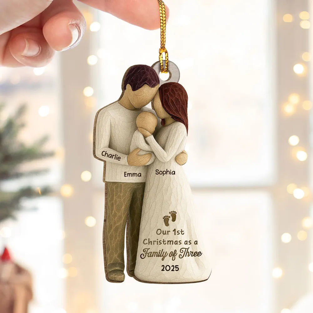 Gia Đình - Hồng Y Mẹ Bố Bà Ông Nội Hồng Y Vòng Tròn Trang Trí