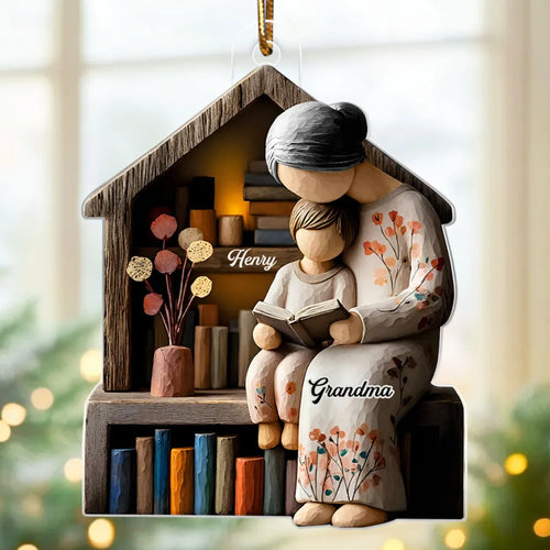 Gia Đình - Hồng Y Mẹ Bố Bà Ông Nội Hồng Y Vòng Tròn Trang Trí